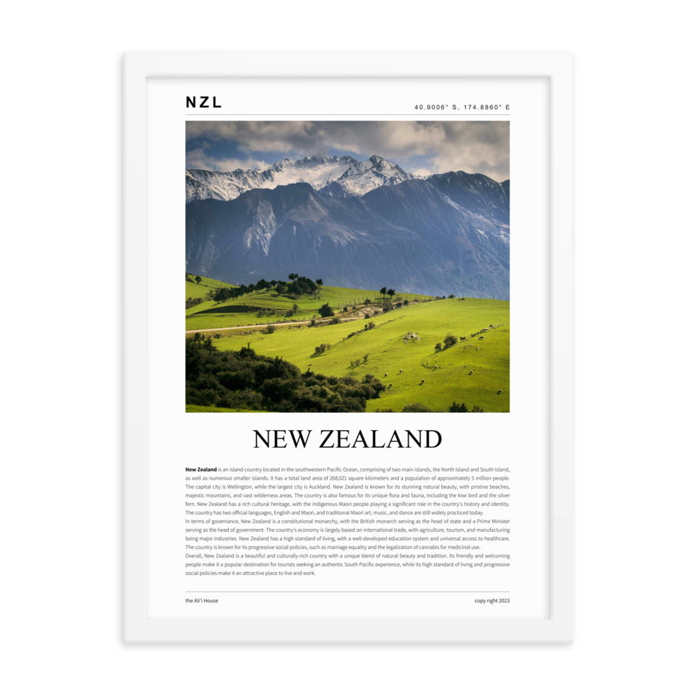 New Zealand Framed Poster