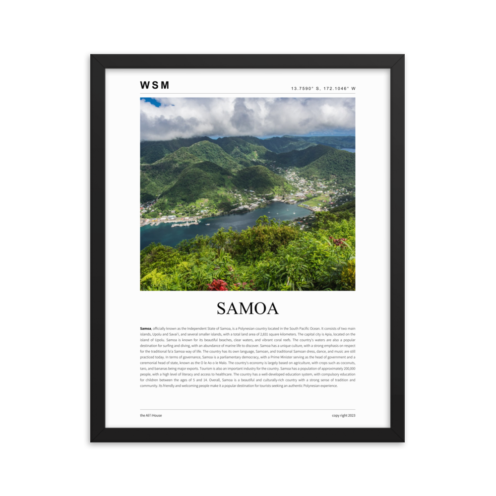 Samoa Framed Poster