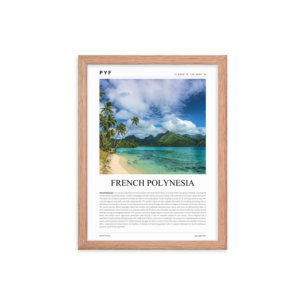 French Polynesia / Tahiti Framed Poster