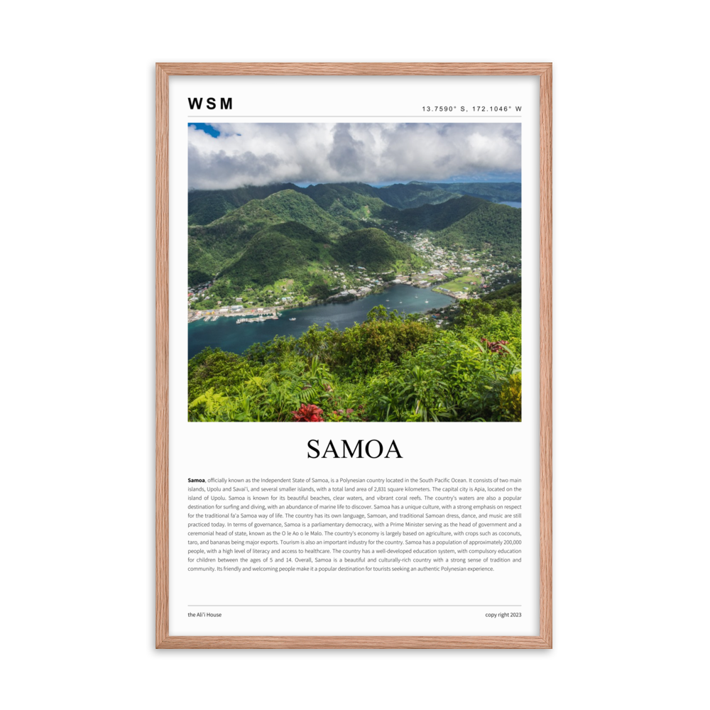 Samoa Framed Poster