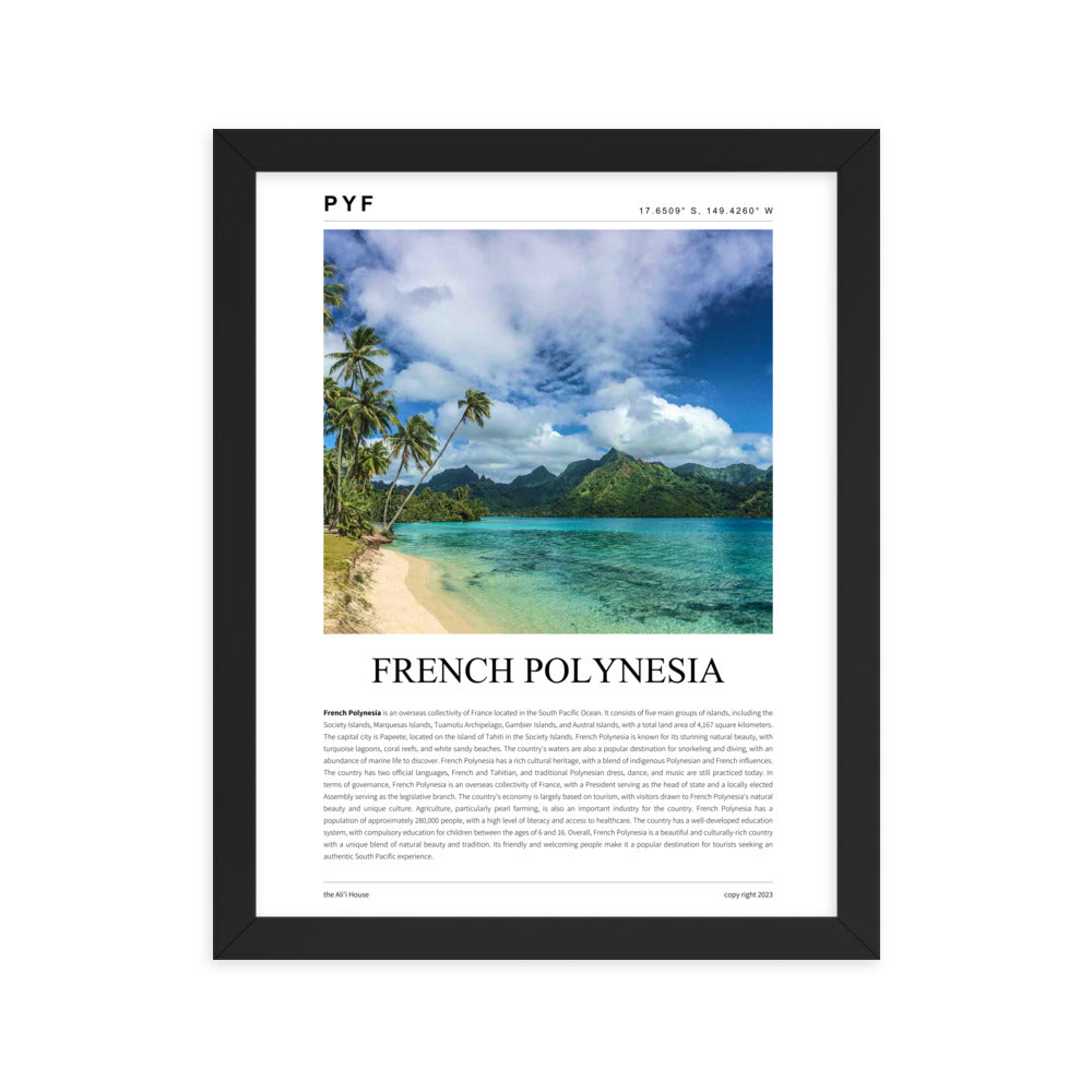 French Polynesia / Tahiti Framed Poster