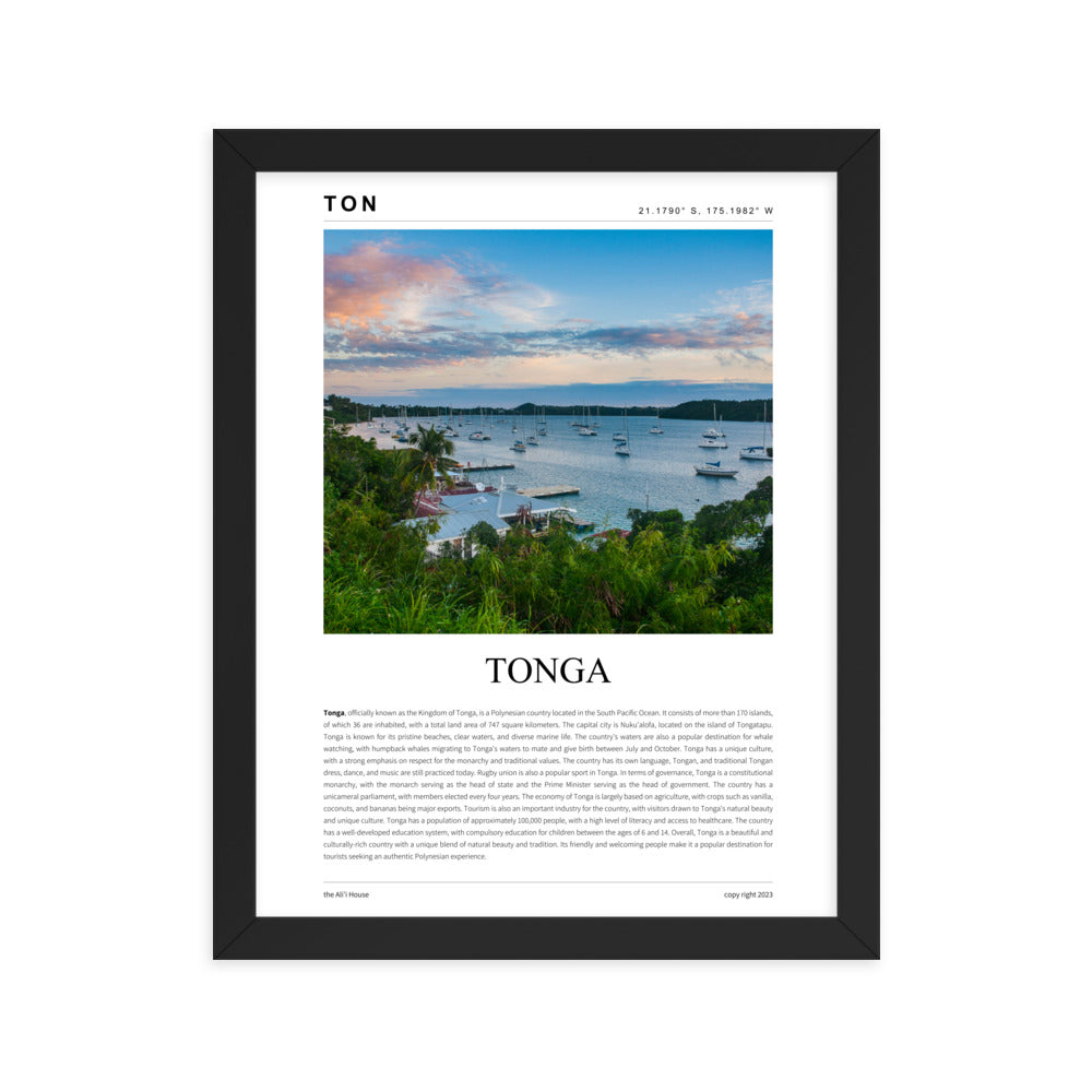 Tonga Framed Poster