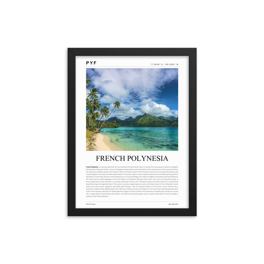 French Polynesia / Tahiti Framed Poster