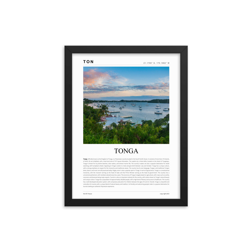 Tonga Framed Poster