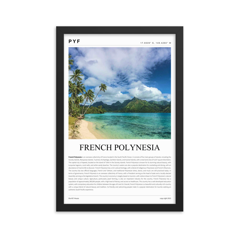 French Polynesia / Tahiti Framed Poster