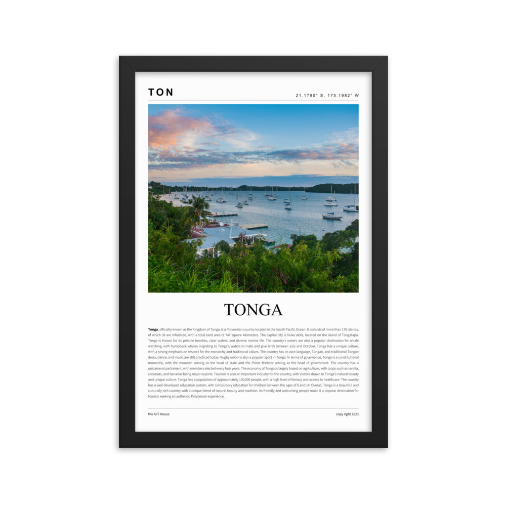 Tonga Framed Poster