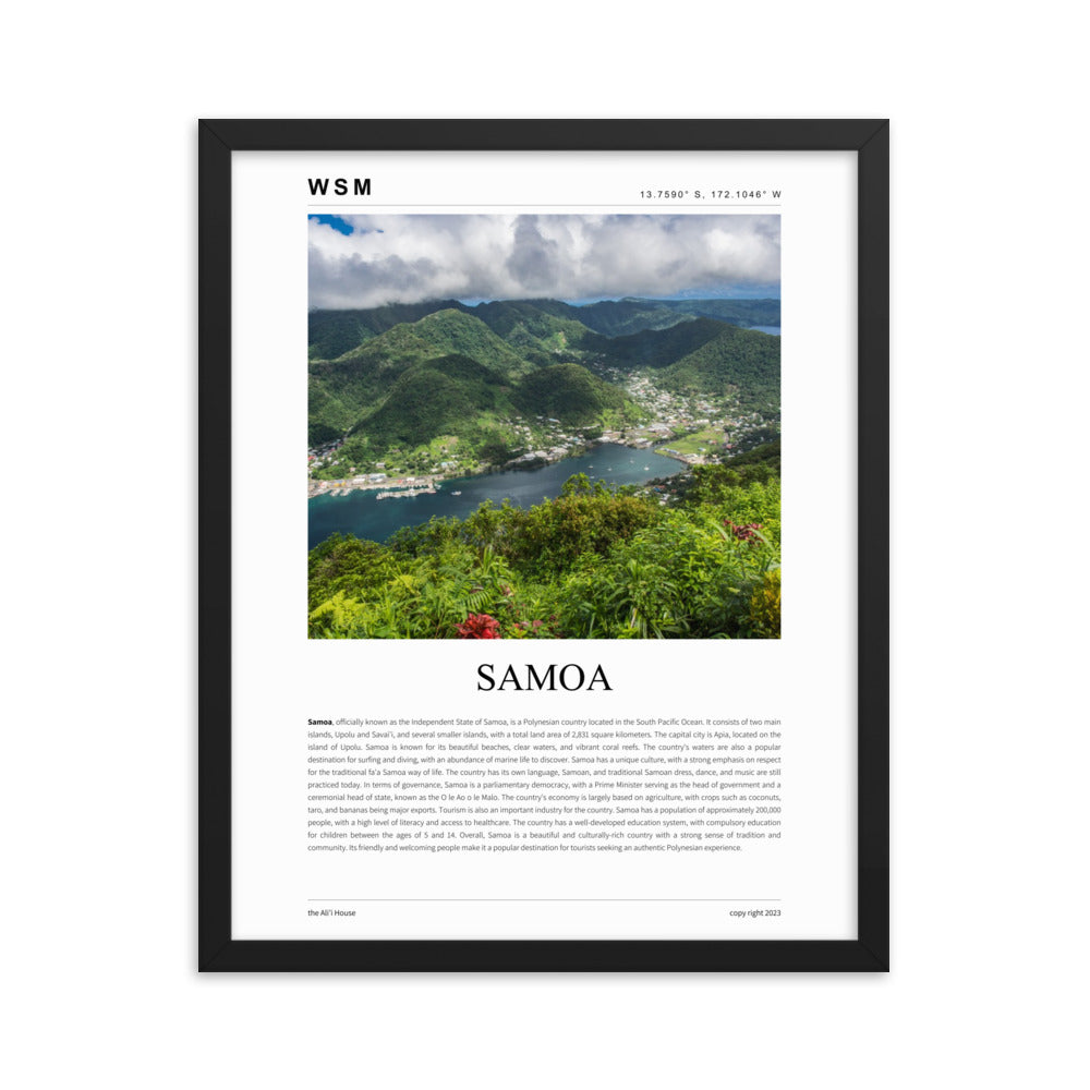 Samoa Framed Poster