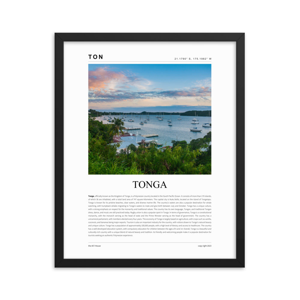 Tonga Framed Poster