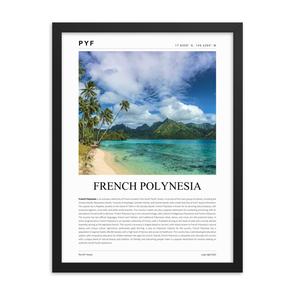 French Polynesia / Tahiti Framed Poster