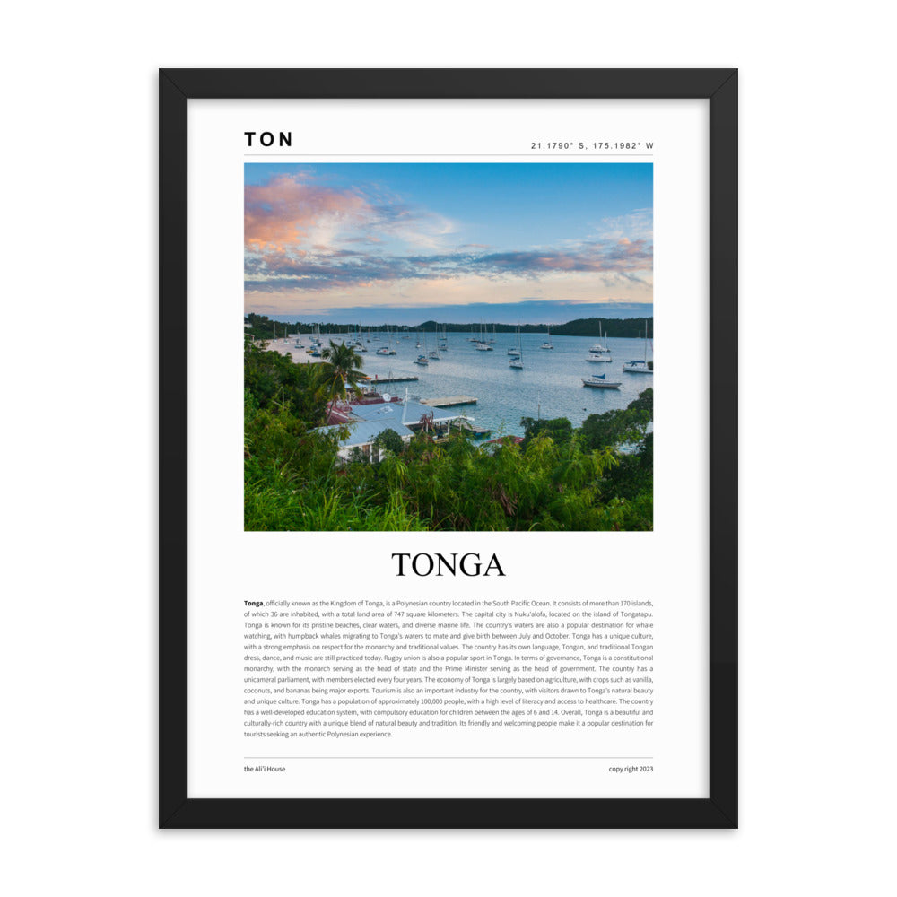 Tonga Framed Poster