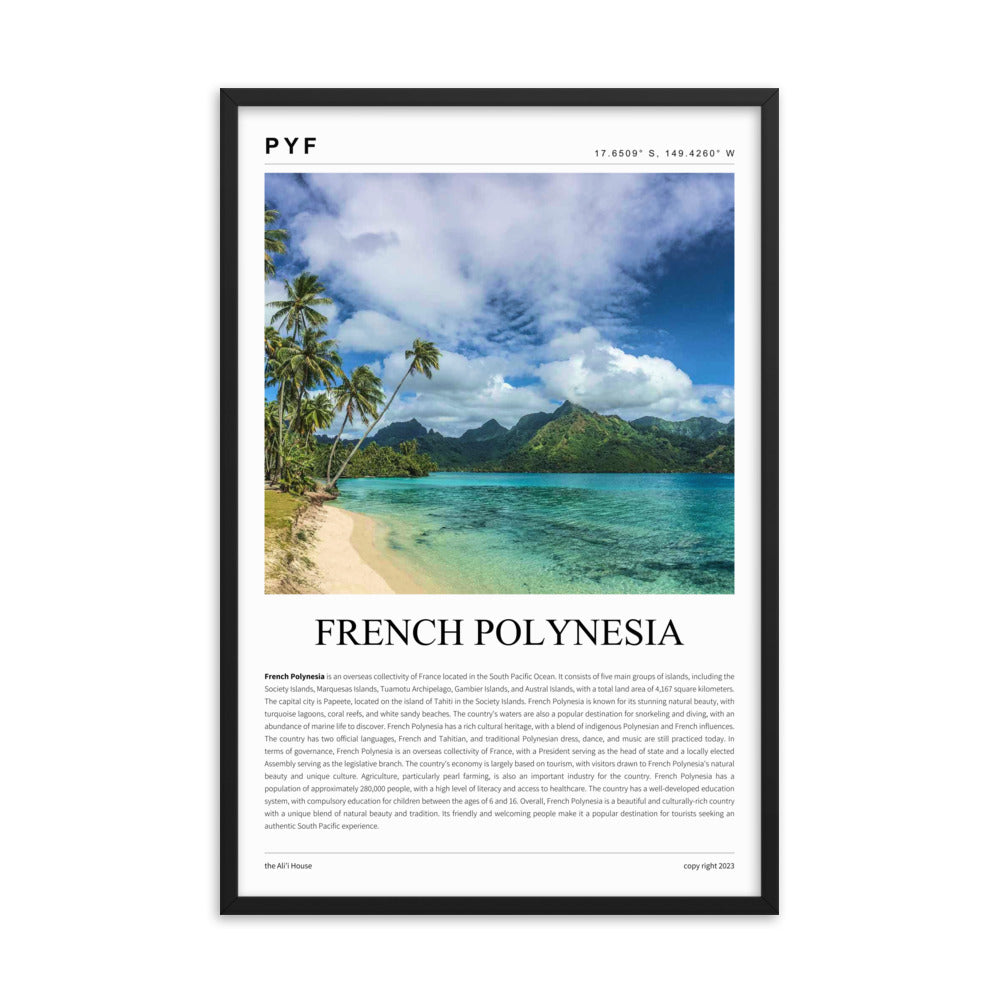 French Polynesia / Tahiti Framed Poster