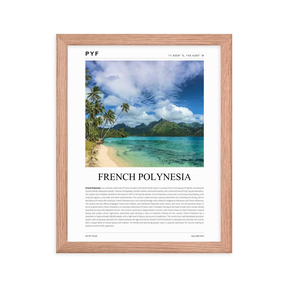 French Polynesia / Tahiti Framed Poster