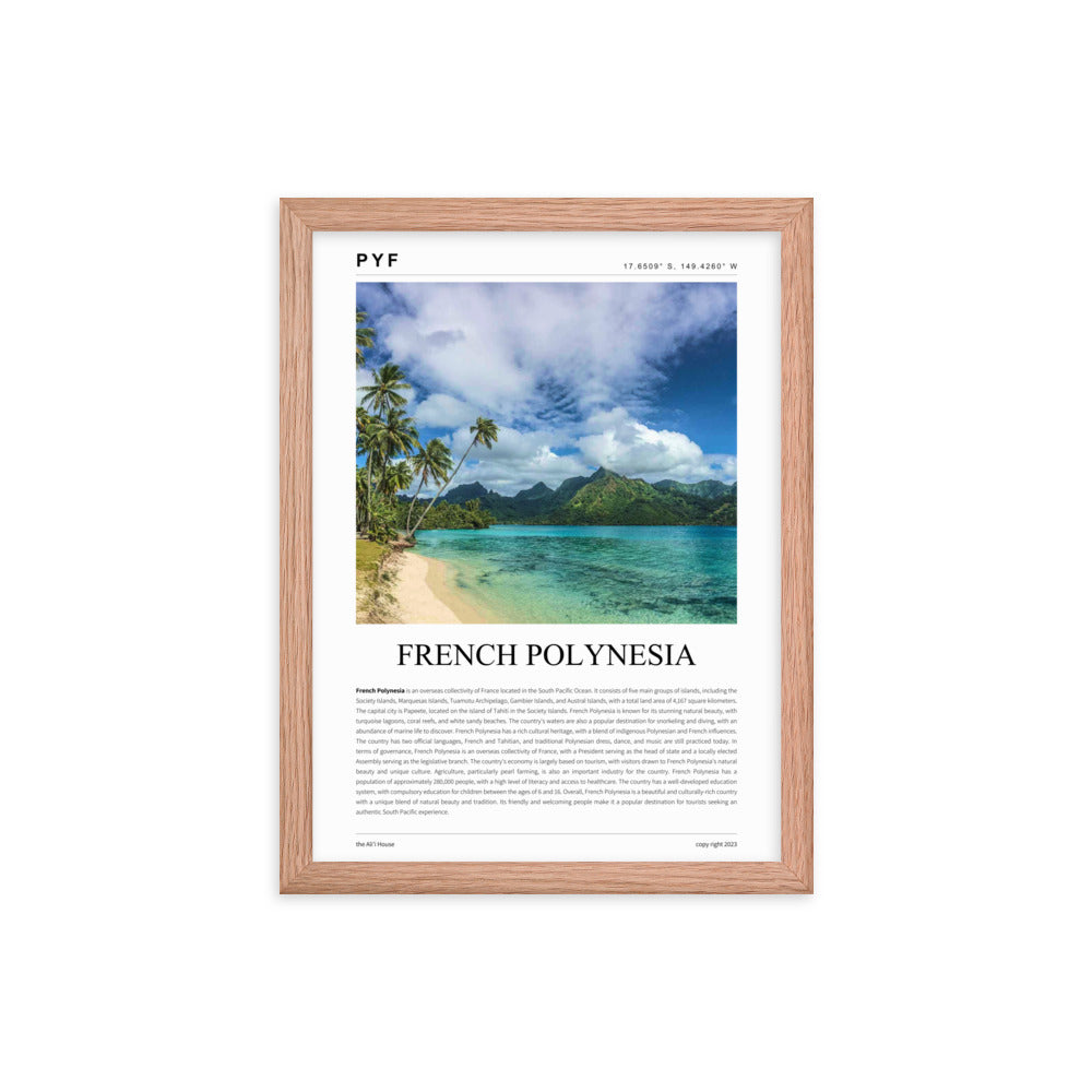 French Polynesia / Tahiti Framed Poster