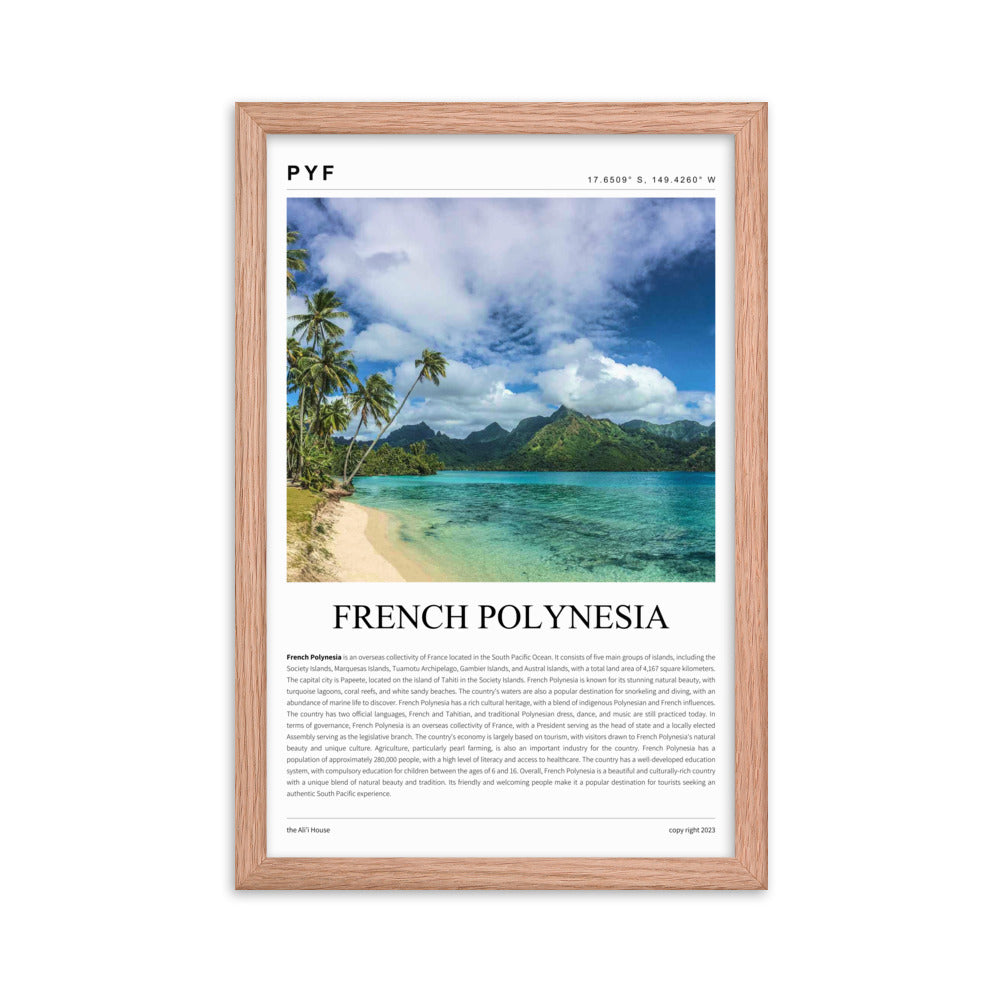 French Polynesia / Tahiti Framed Poster