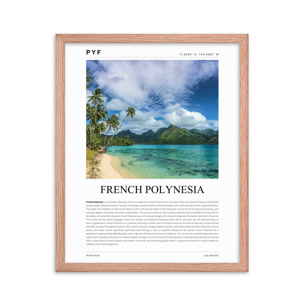 French Polynesia / Tahiti Framed Poster