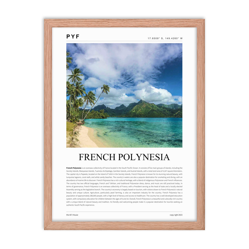 French Polynesia / Tahiti Framed Poster