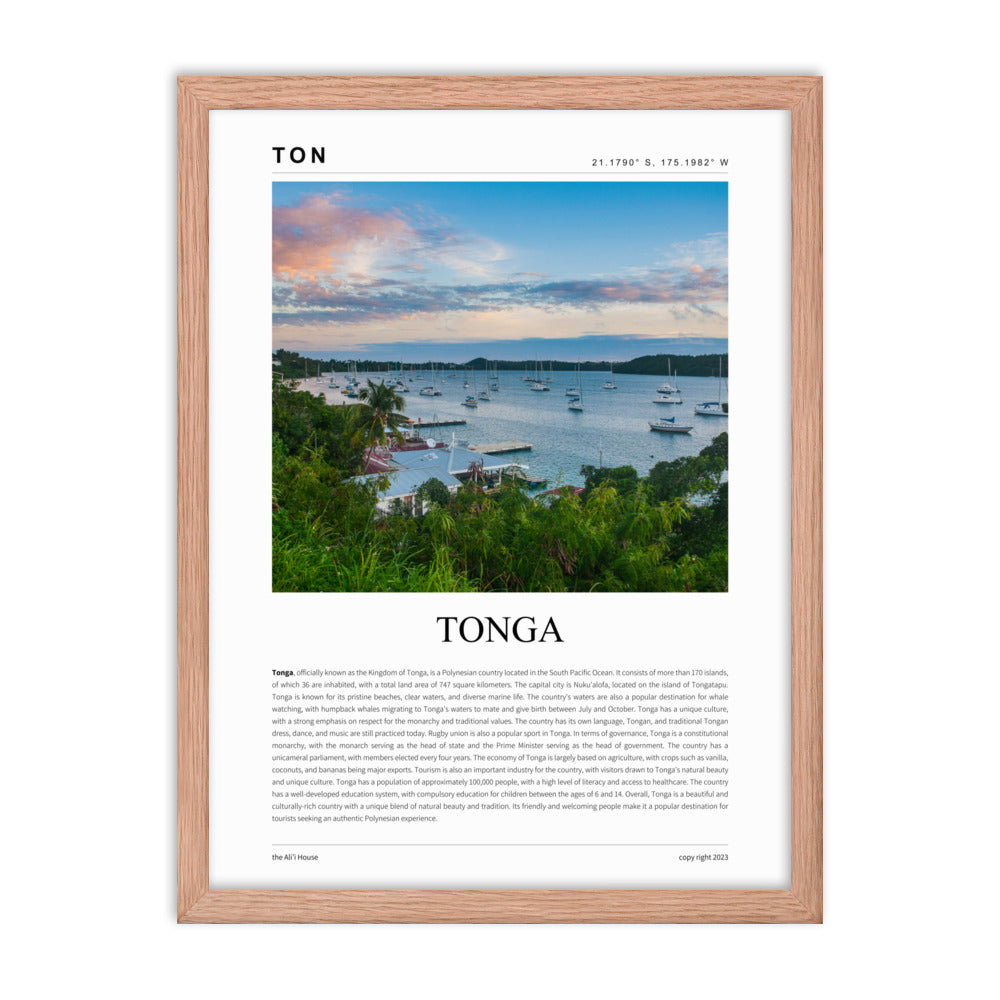 Tonga Framed Poster