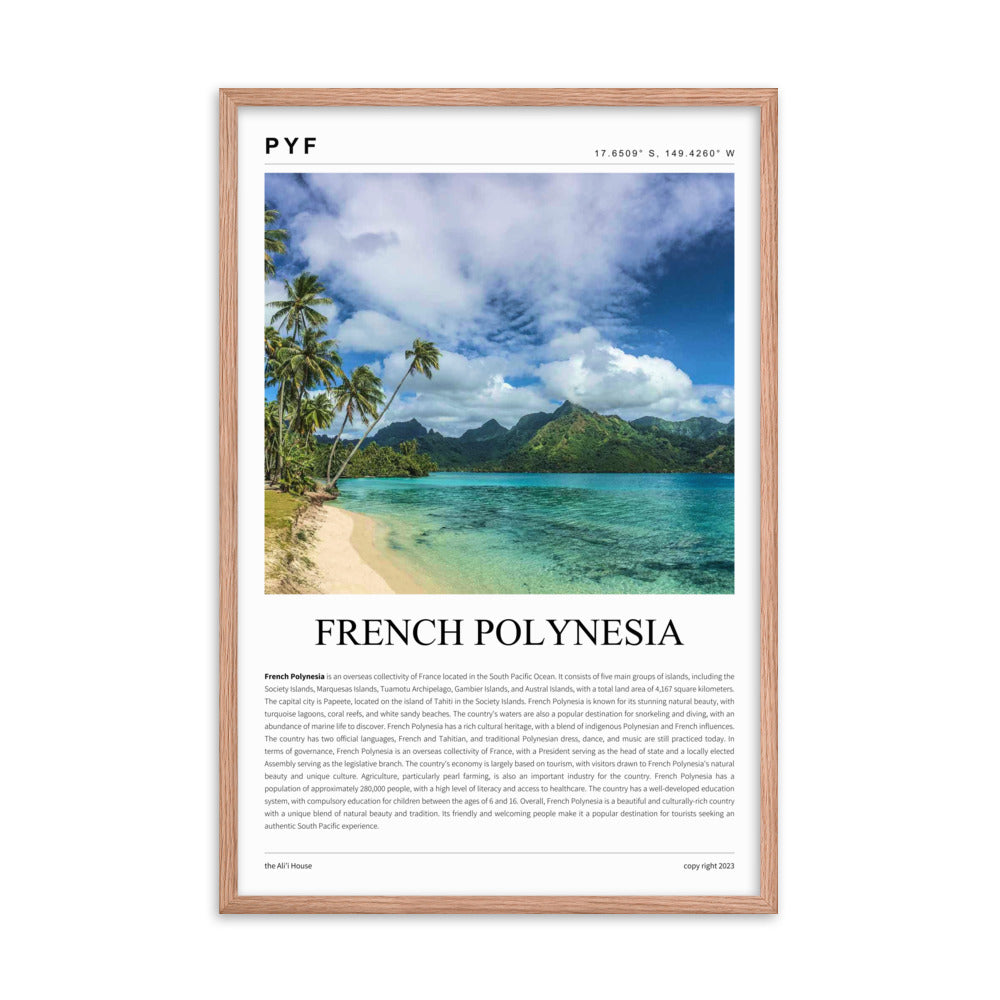 French Polynesia / Tahiti Framed Poster