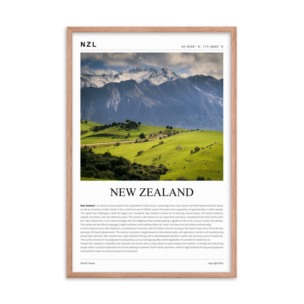 New Zealand Framed Poster