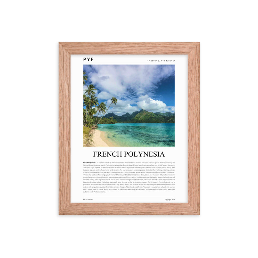 French Polynesia / Tahiti Framed Poster