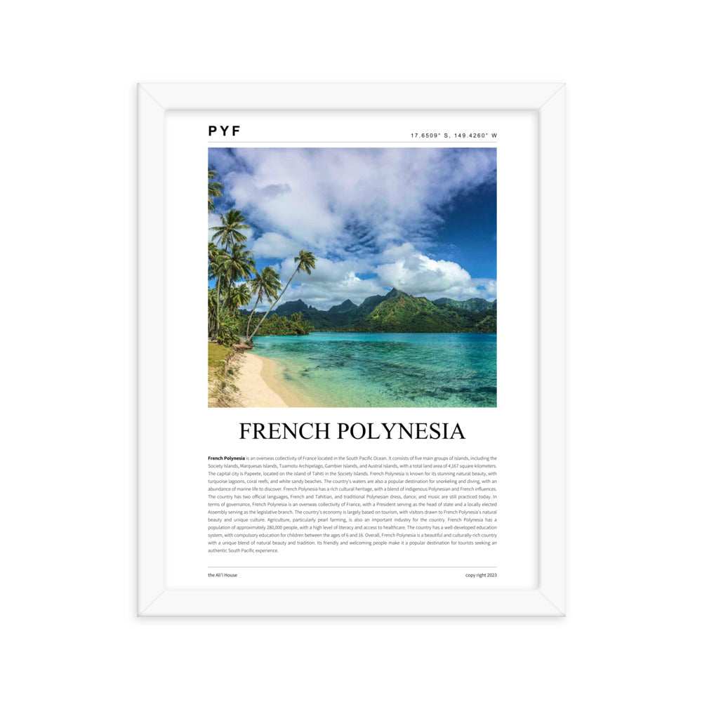 French Polynesia / Tahiti Framed Poster