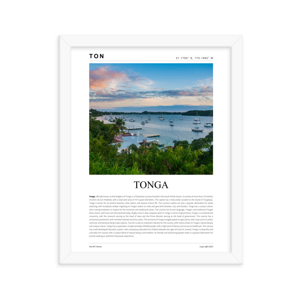 Tonga Framed Poster