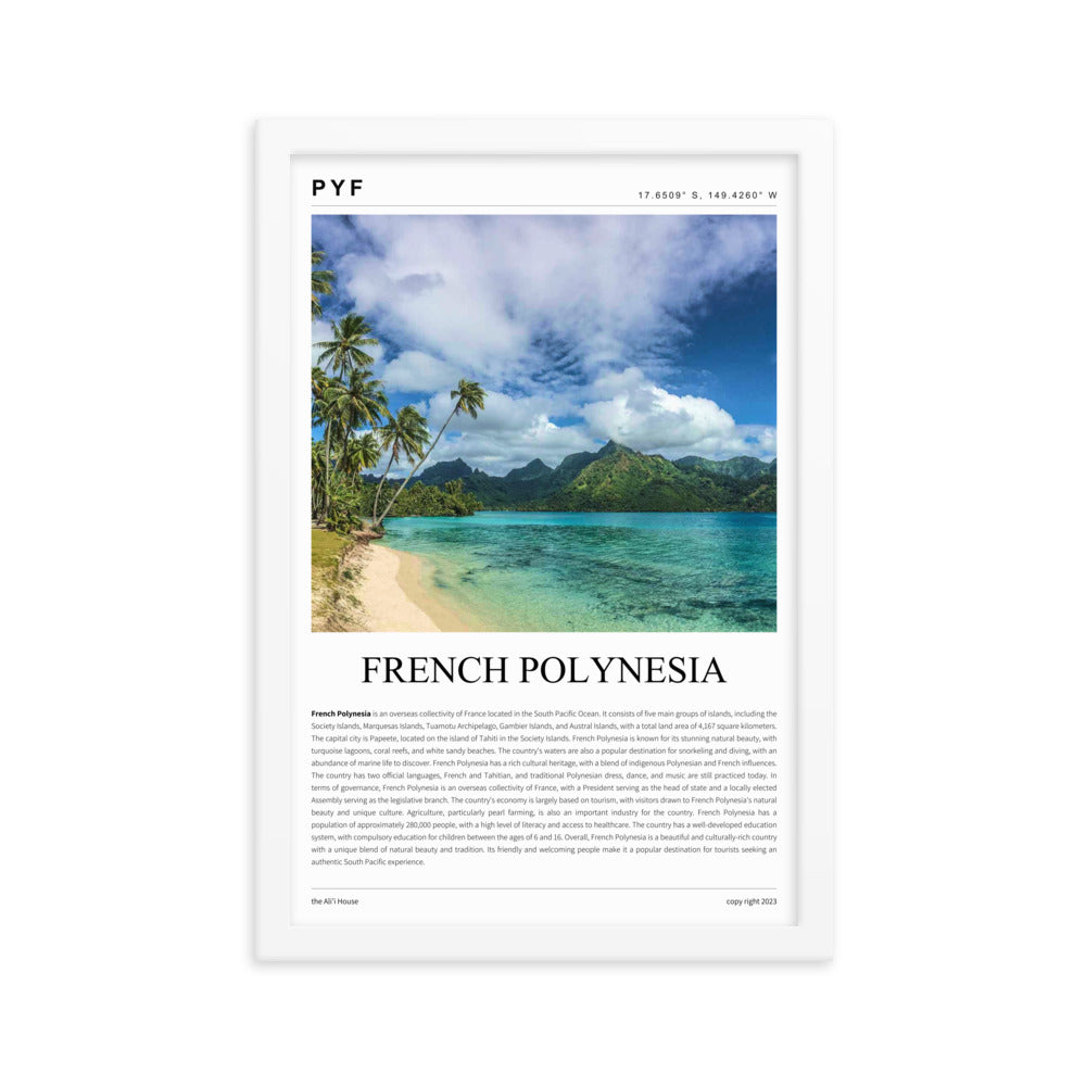 French Polynesia / Tahiti Framed Poster