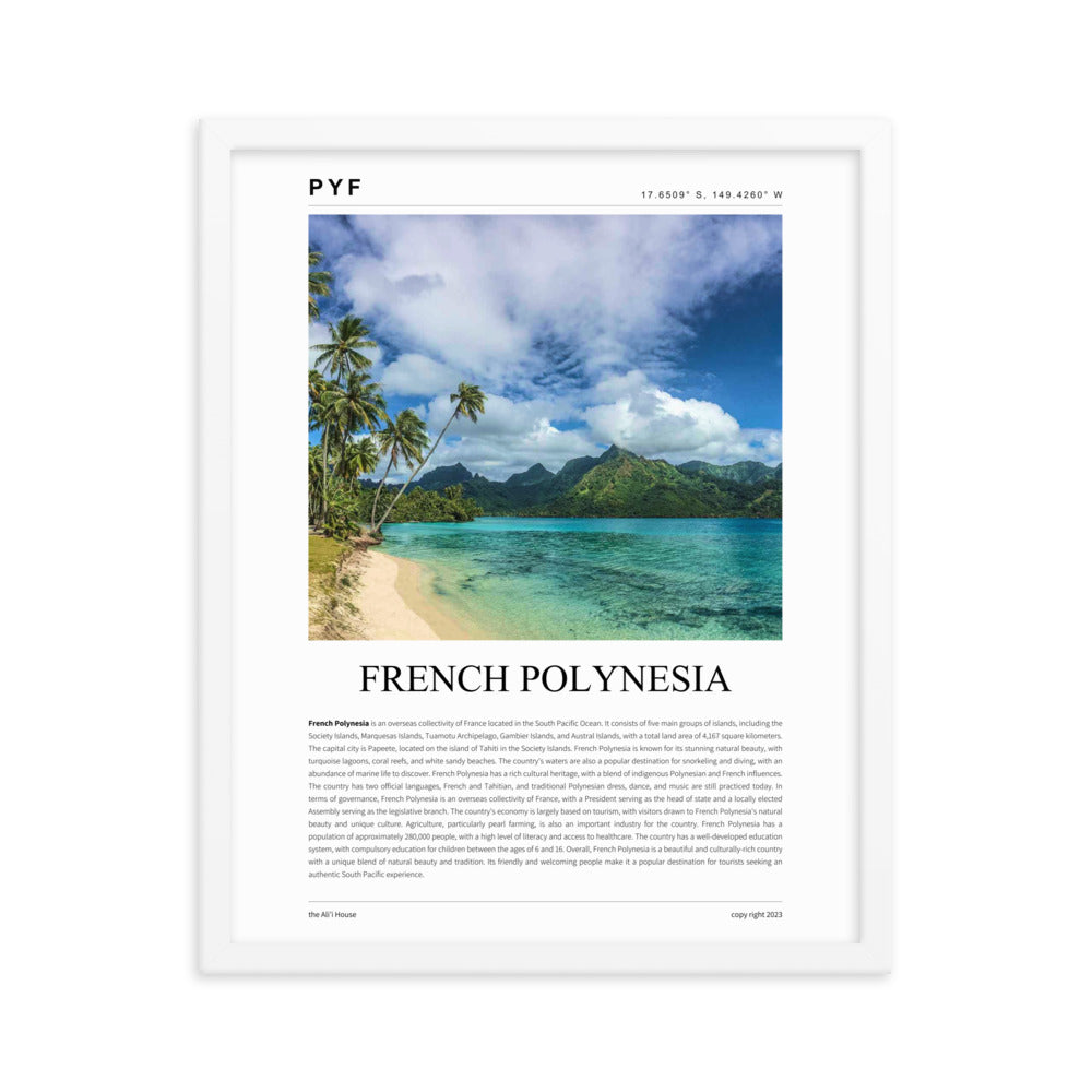 French Polynesia / Tahiti Framed Poster