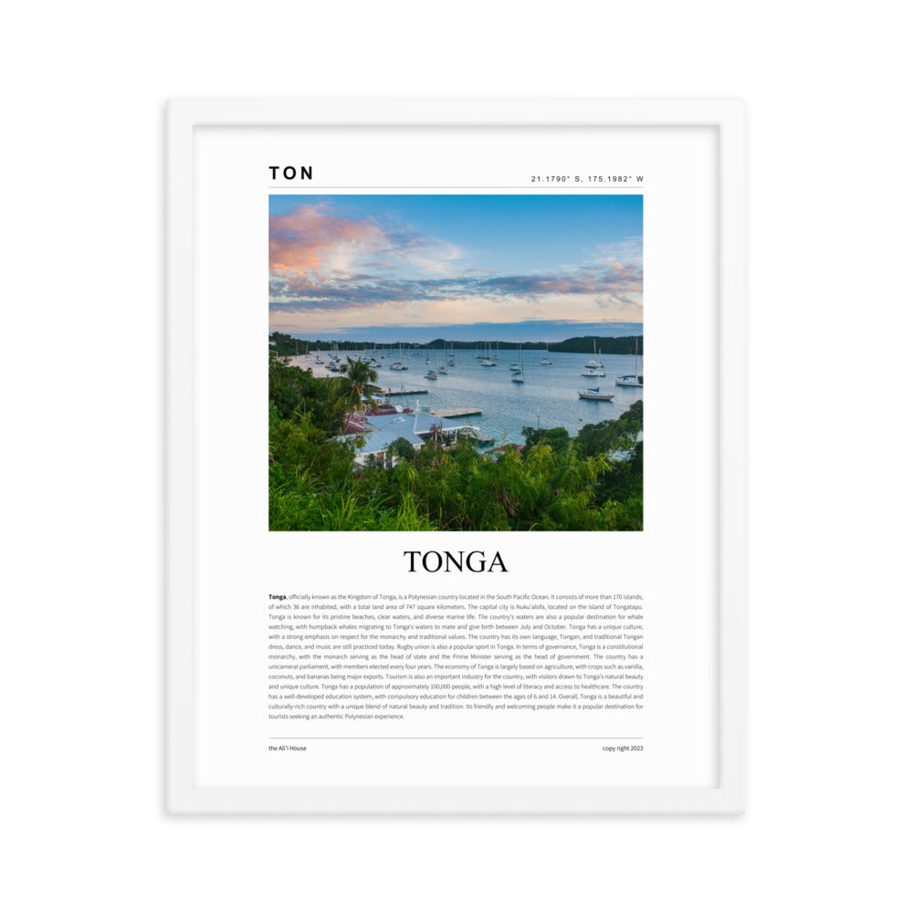 Tonga Framed Poster