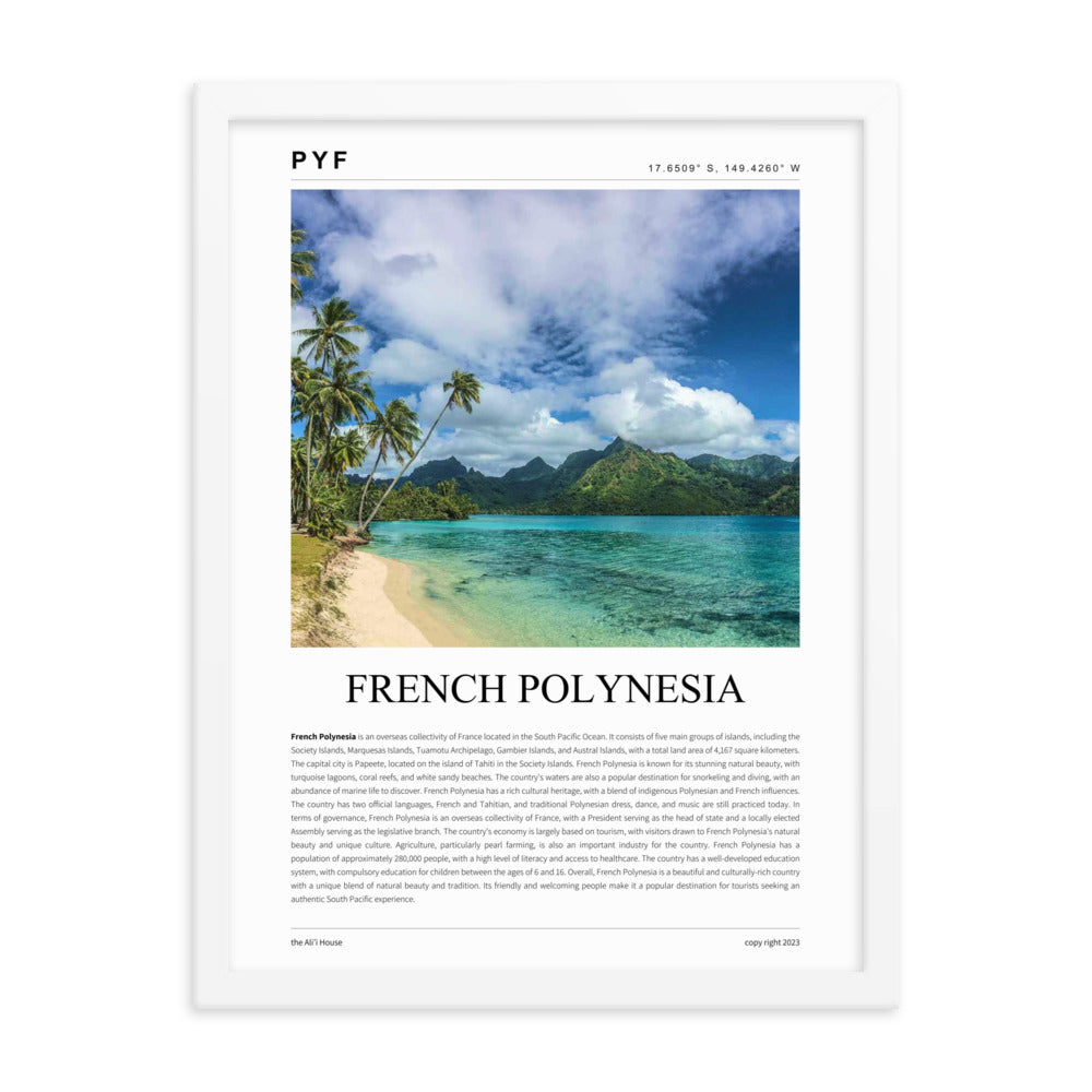 French Polynesia / Tahiti Framed Poster