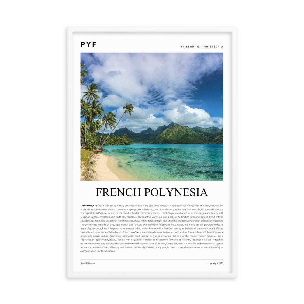 French Polynesia / Tahiti Framed Poster