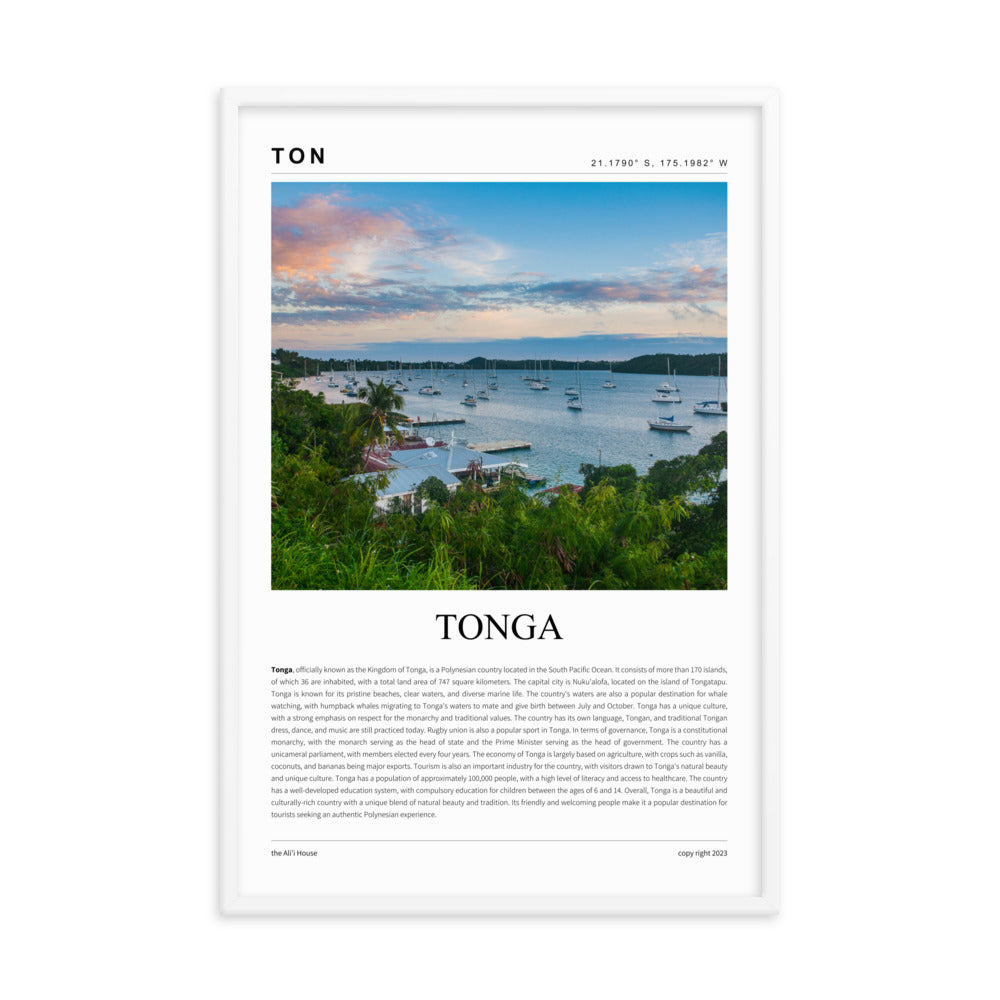 Tonga Framed Poster