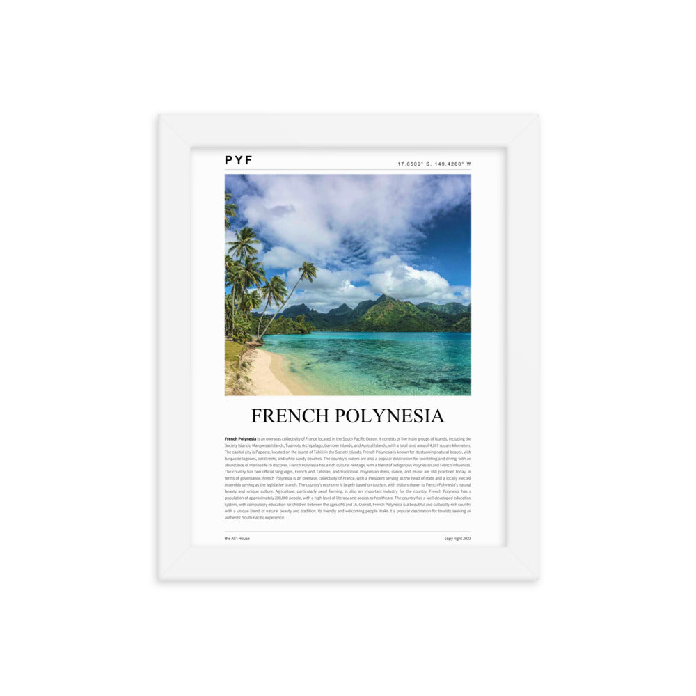 French Polynesia / Tahiti Framed Poster