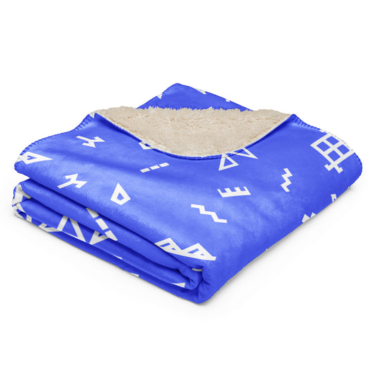 Big Tapa Sherpa blanket - Blue