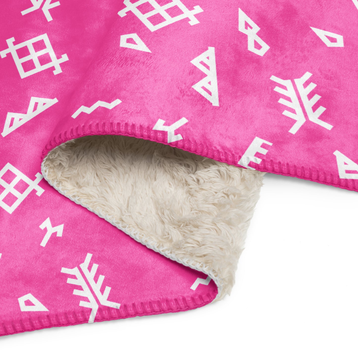 Big Tapa Sherpa blanket - Pink