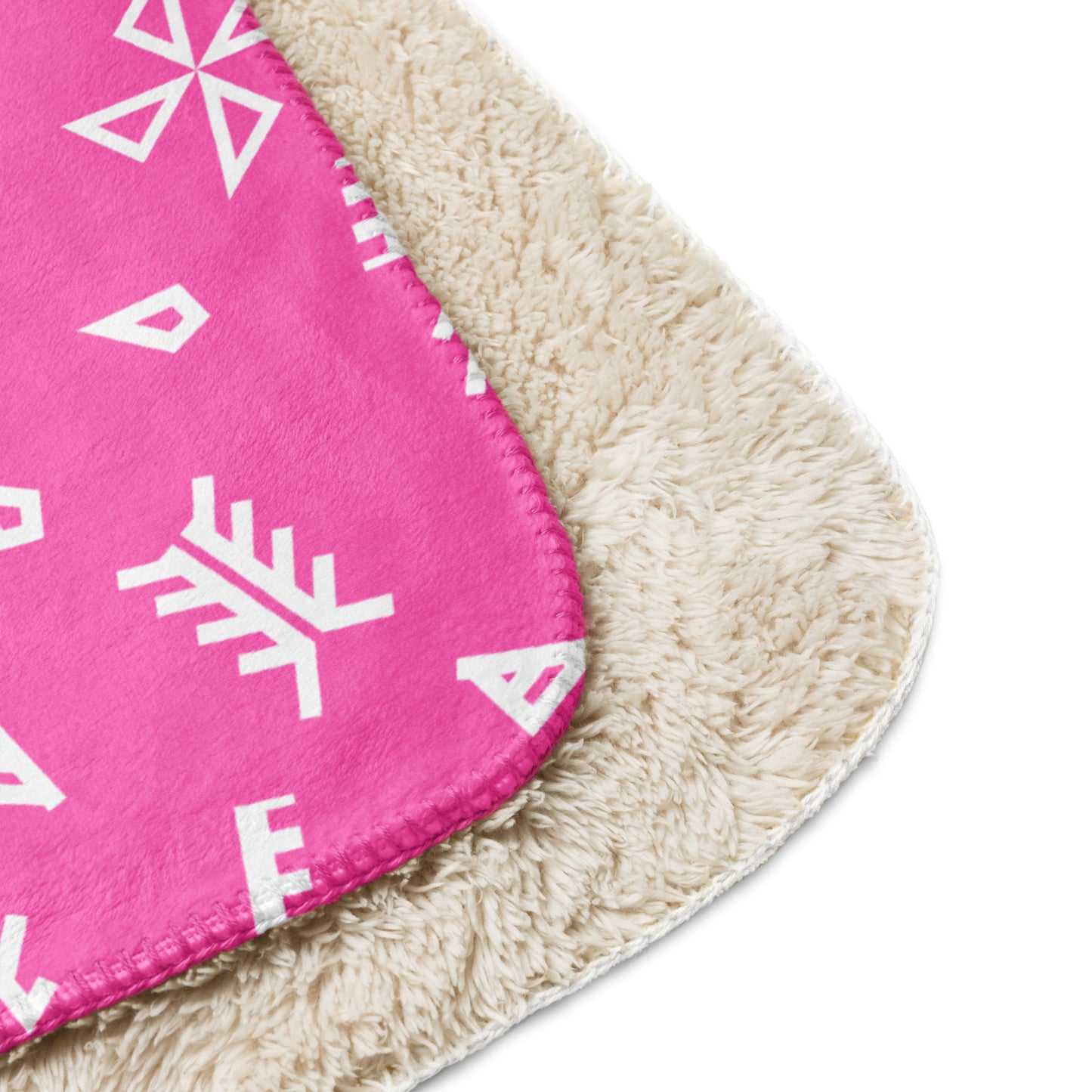 Big Tapa Sherpa blanket - Pink