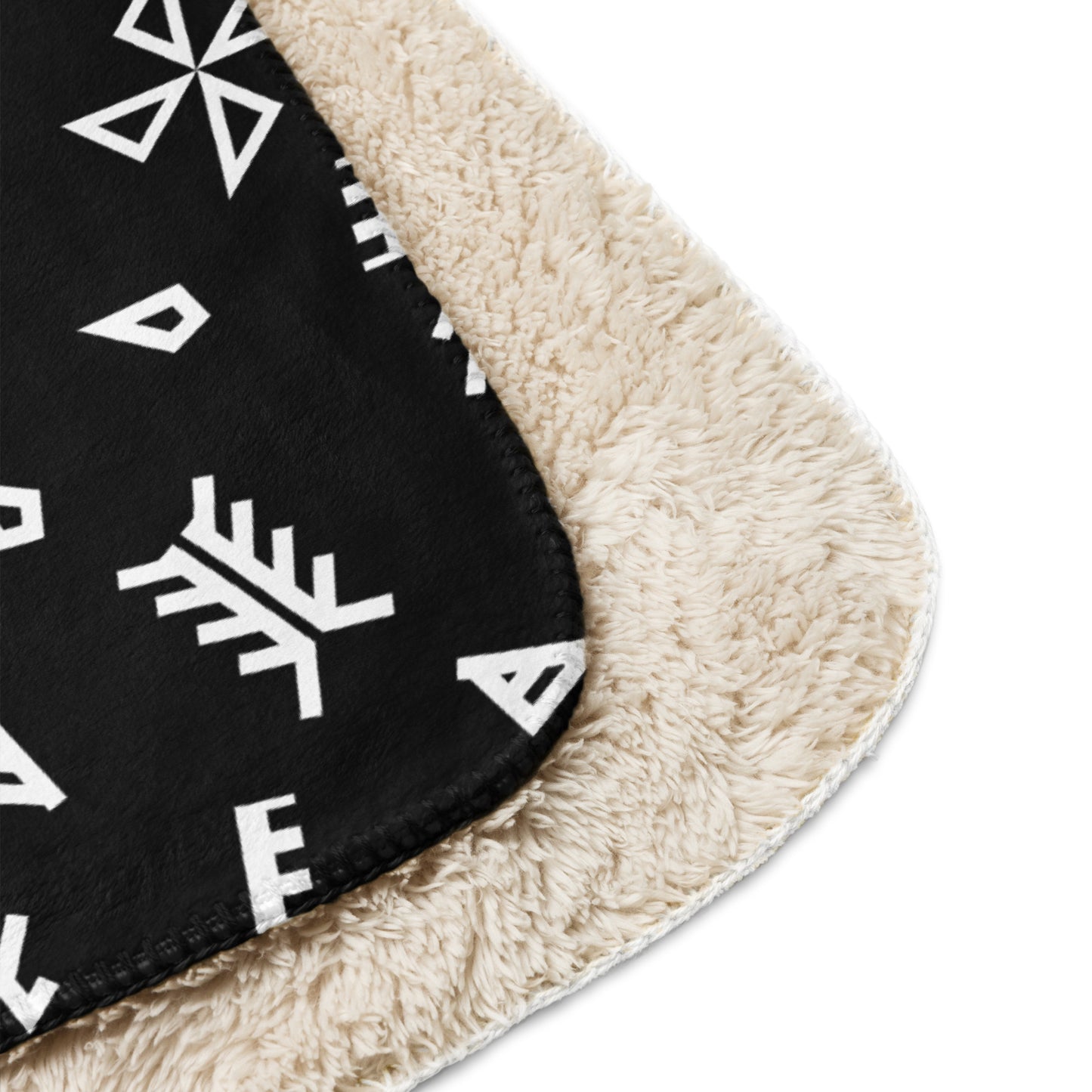 Big Tapa Sherpa Blanket - Black