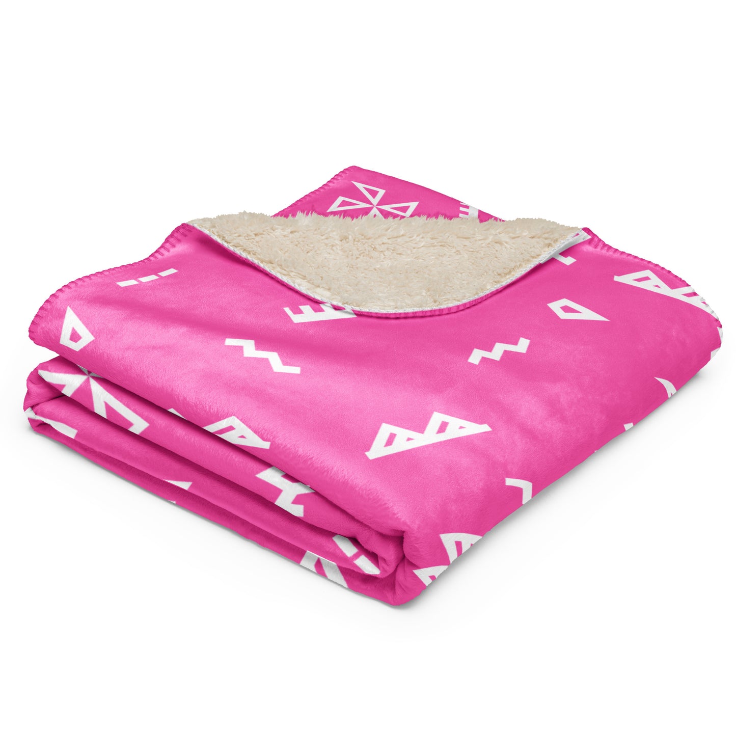 Big Tapa Sherpa blanket - Pink