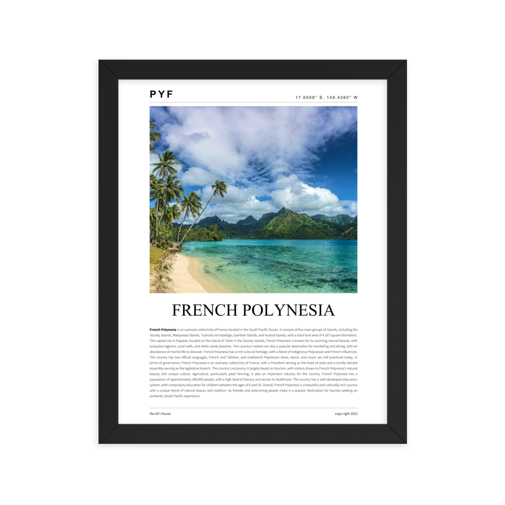 French Polynesia / Tahiti Framed Poster