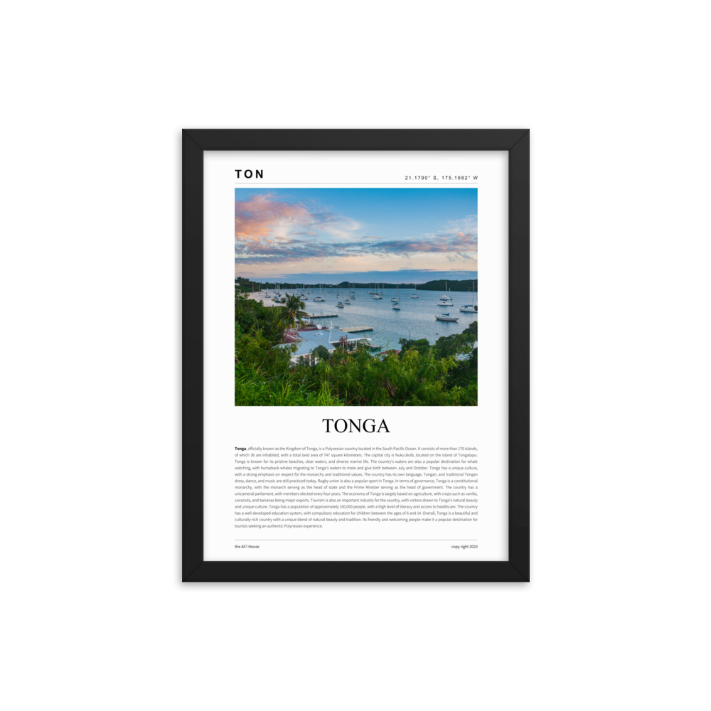 Tonga Framed Poster