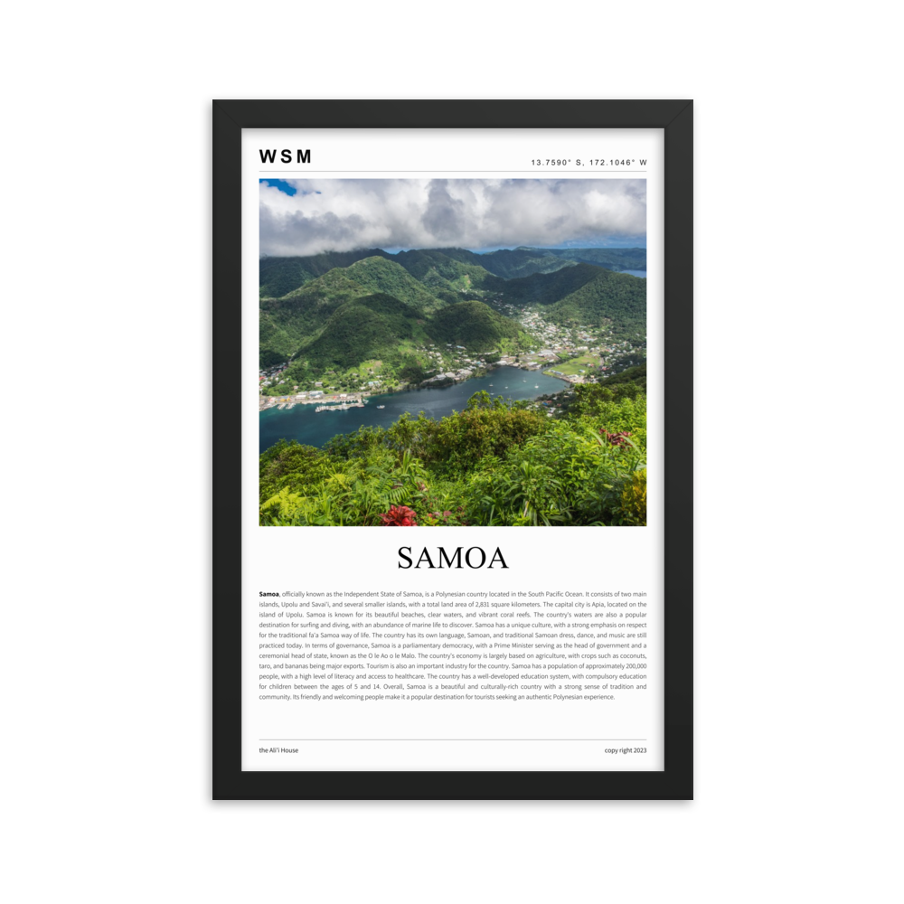 Samoa Framed Poster