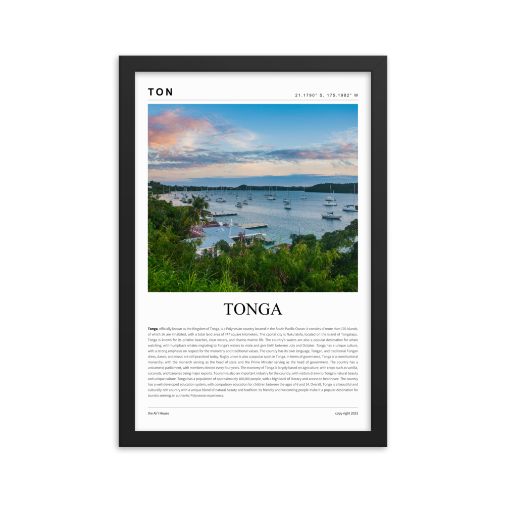 Tonga Framed Poster