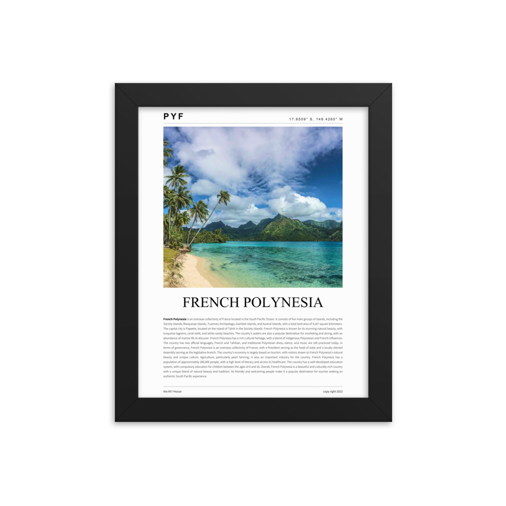 French Polynesia / Tahiti Framed Poster