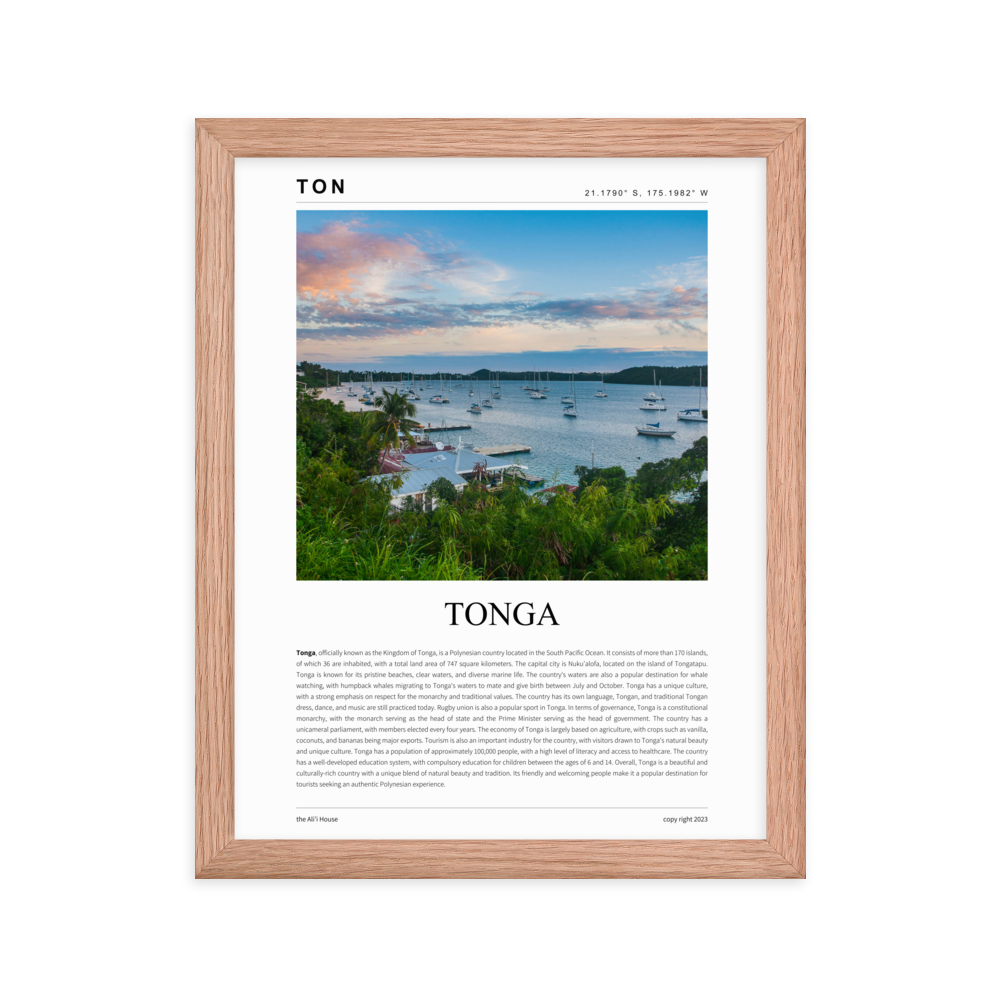 Tonga Framed Poster