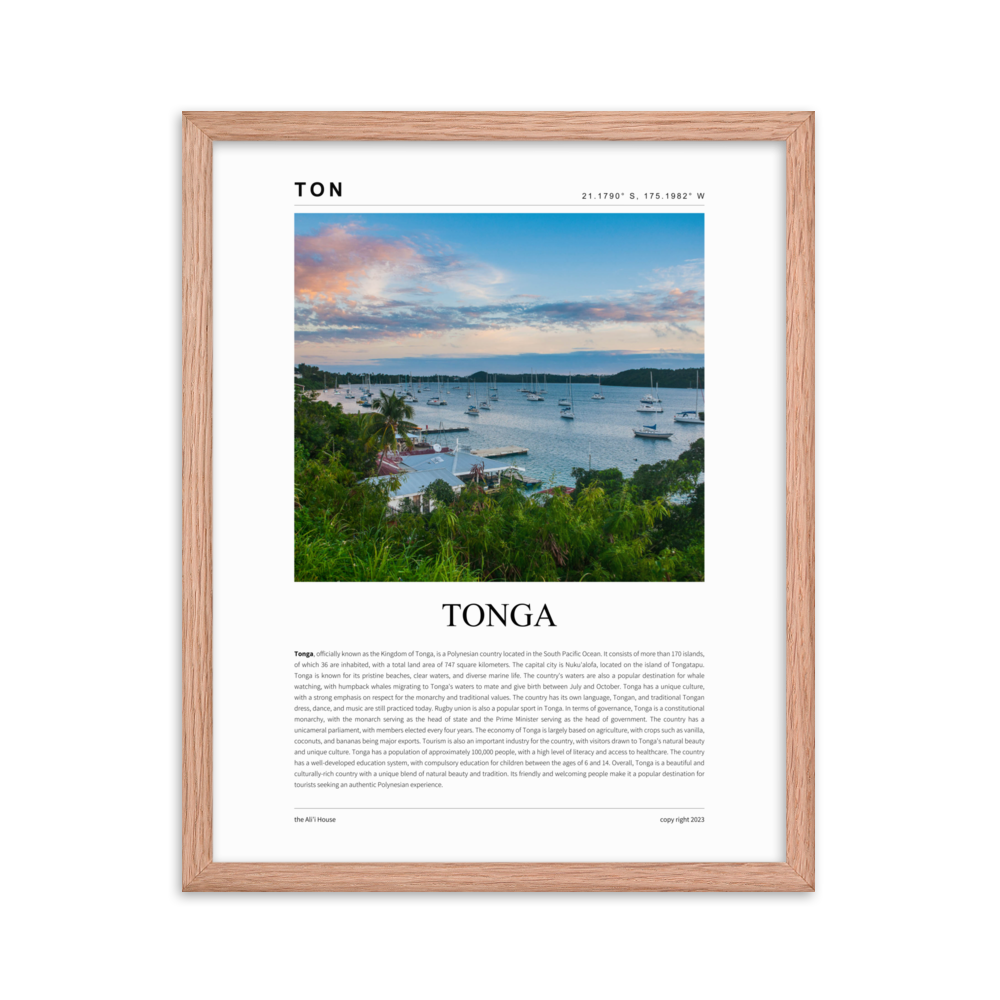 Tonga Framed Poster