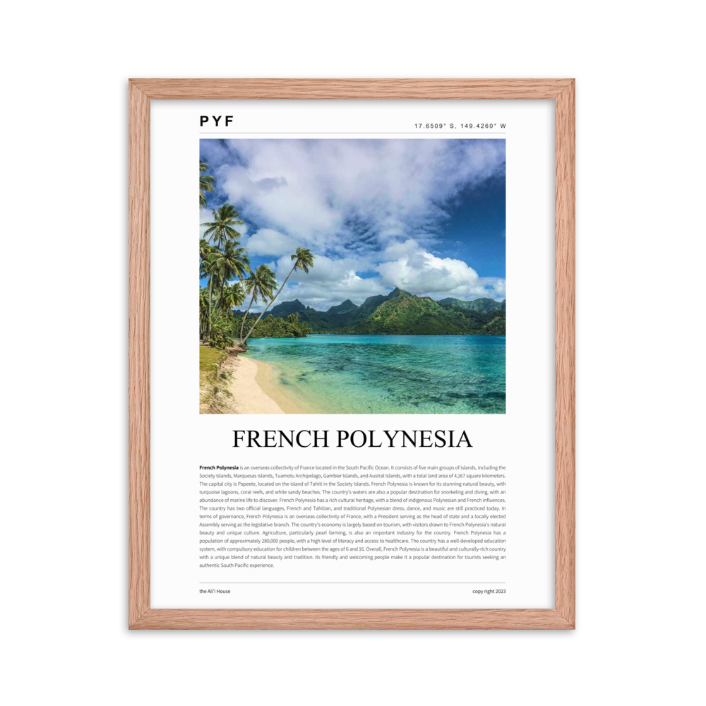 French Polynesia / Tahiti Framed Poster