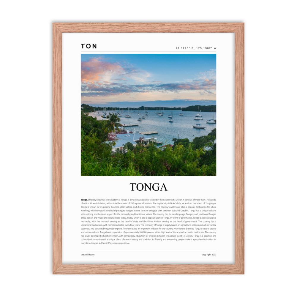 Tonga Framed Poster