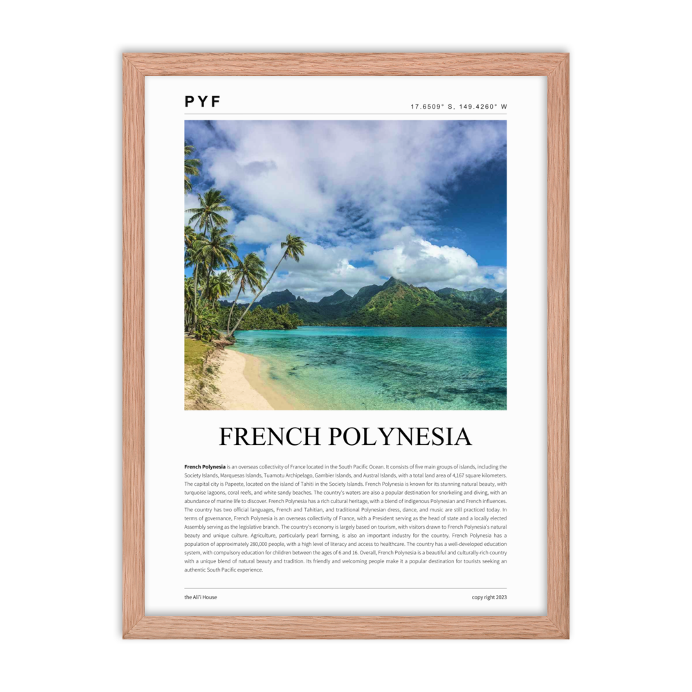 French Polynesia / Tahiti Framed Poster