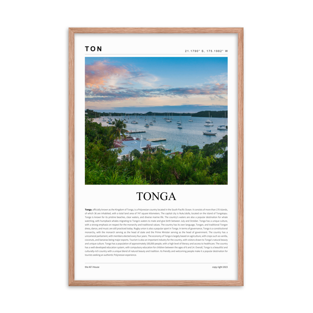 Tonga Framed Poster