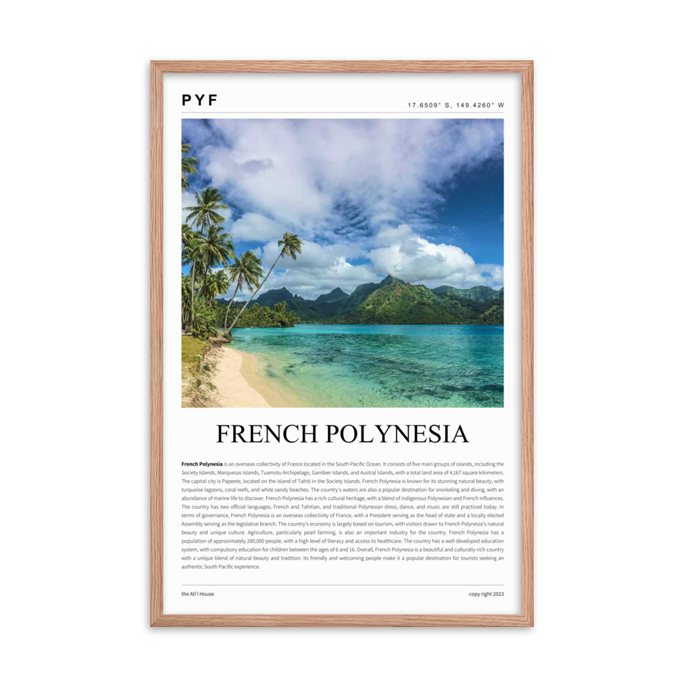 French Polynesia / Tahiti Framed Poster